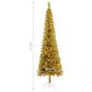Kerstboom Smal 240 Cm Goudkleurig
