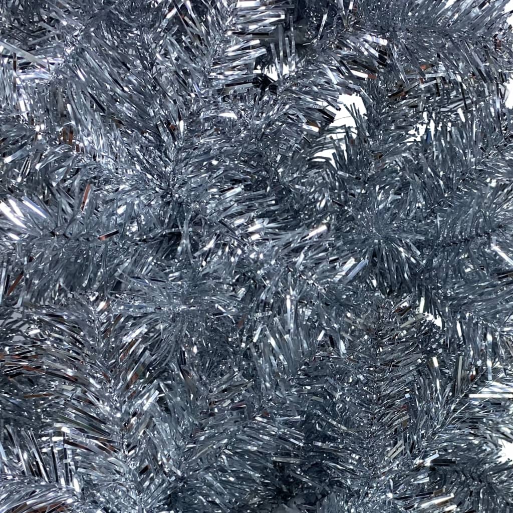 Kerstboom Smal 150 Cm Zilverkleurig