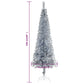 Kerstboom Smal 150 Cm Zilverkleurig