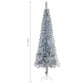 Kerstboom Smal 240 Cm Zilverkleurig