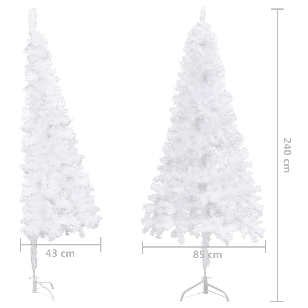 Kunstkerstboom Hoek 240 Cm Pvc Wit