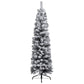 Kunstkerstboom Met Sneeuwvlokken Smal 120 Cm Pvc Groen
