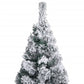 Kunstkerstboom Met Sneeuwvlokken Smal 120 Cm Pvc Groen
