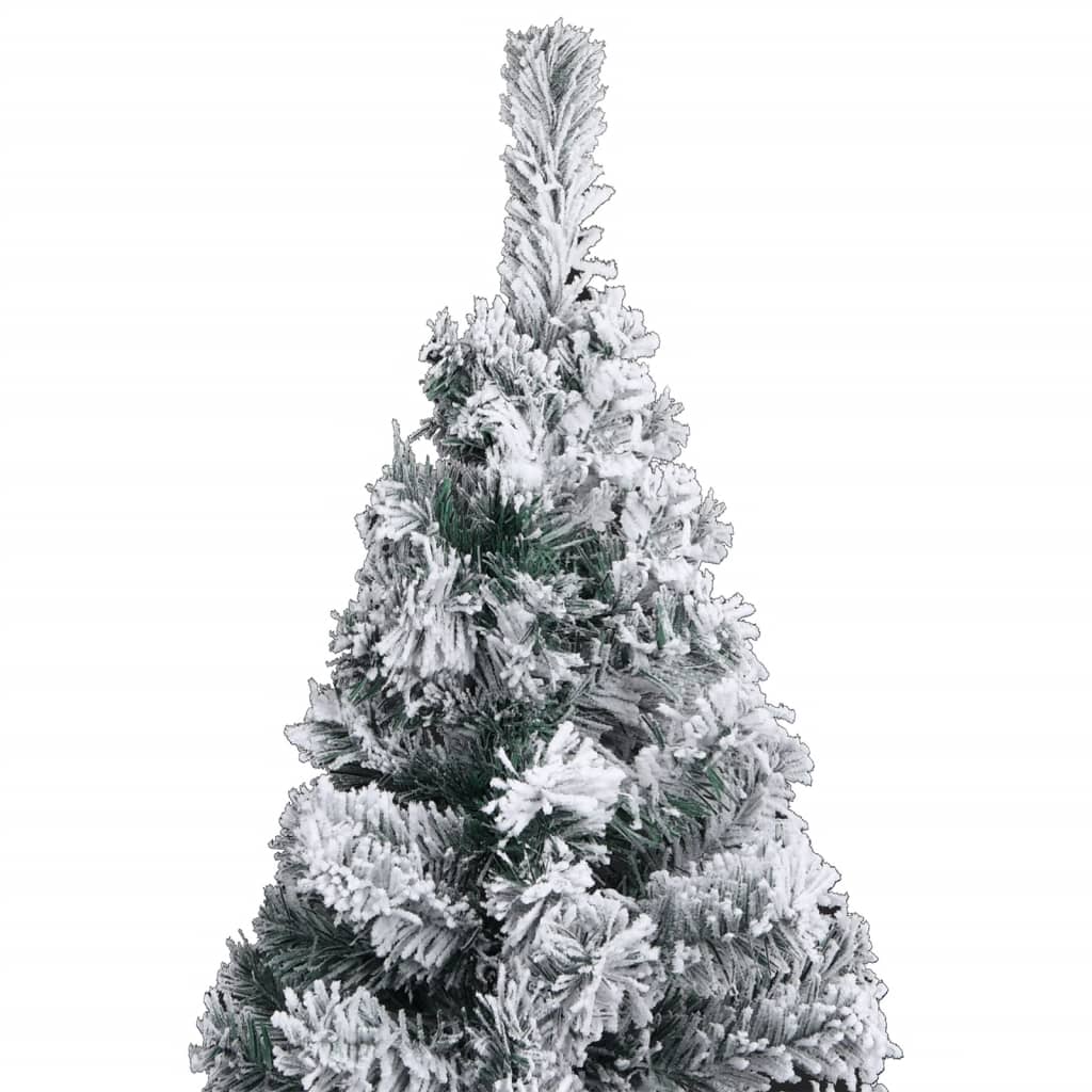 Kunstkerstboom Met Sneeuwvlokken Smal 120 Cm Pvc Groen