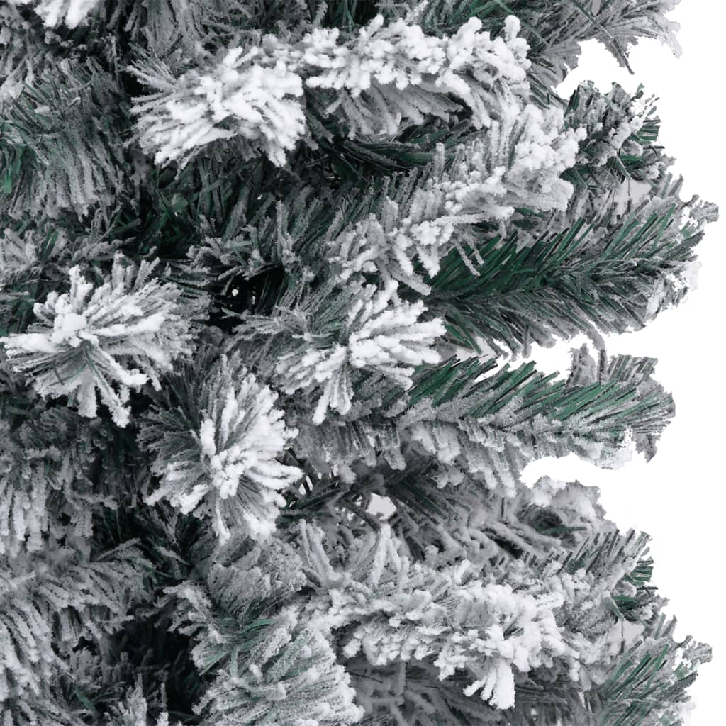 Kunstkerstboom Met Sneeuwvlokken Smal 120 Cm Pvc Groen