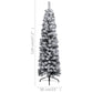 Kunstkerstboom Met Sneeuwvlokken Smal 120 Cm Pvc Groen