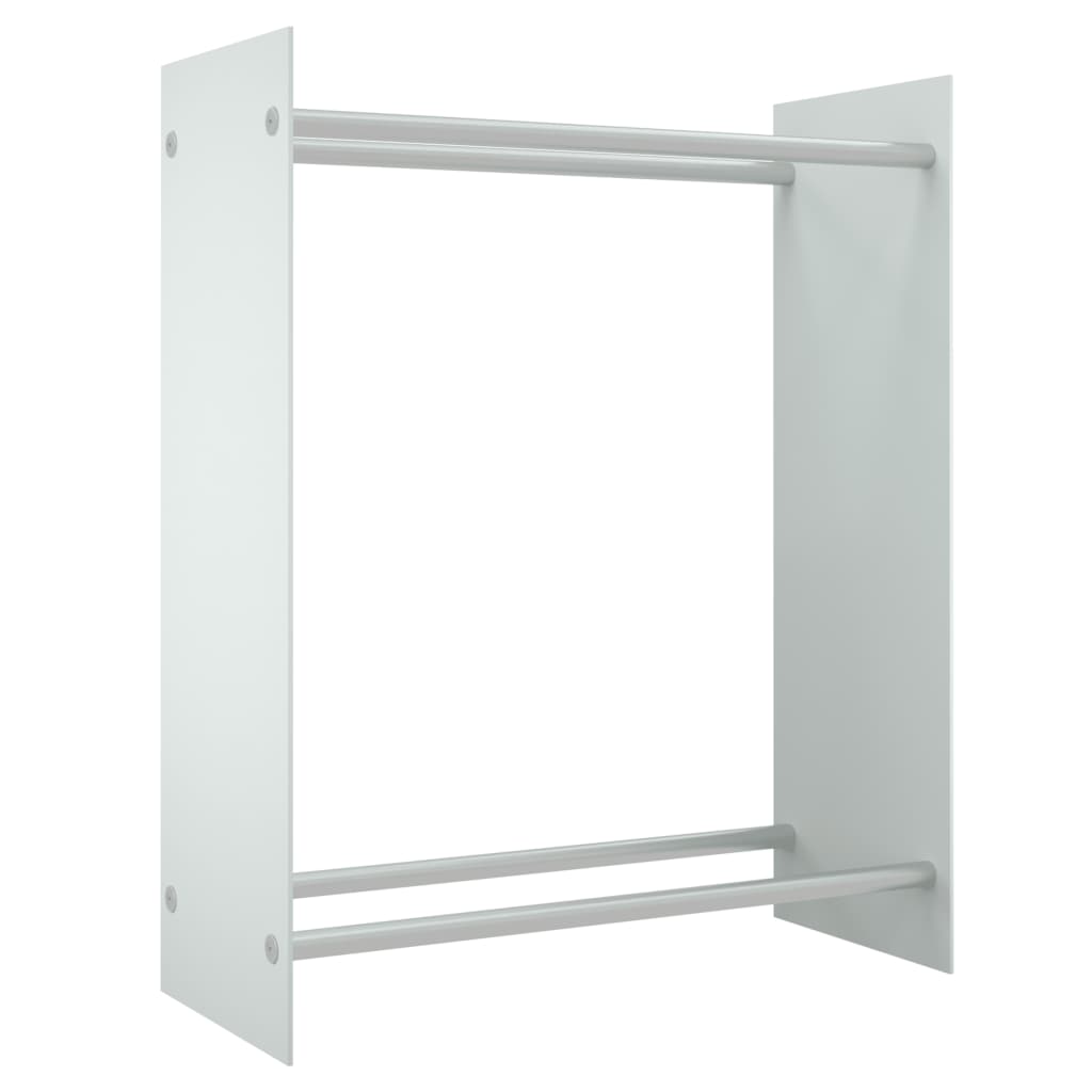 Haardhoutrek 80X35X100 Cm Gehard Glas Wit