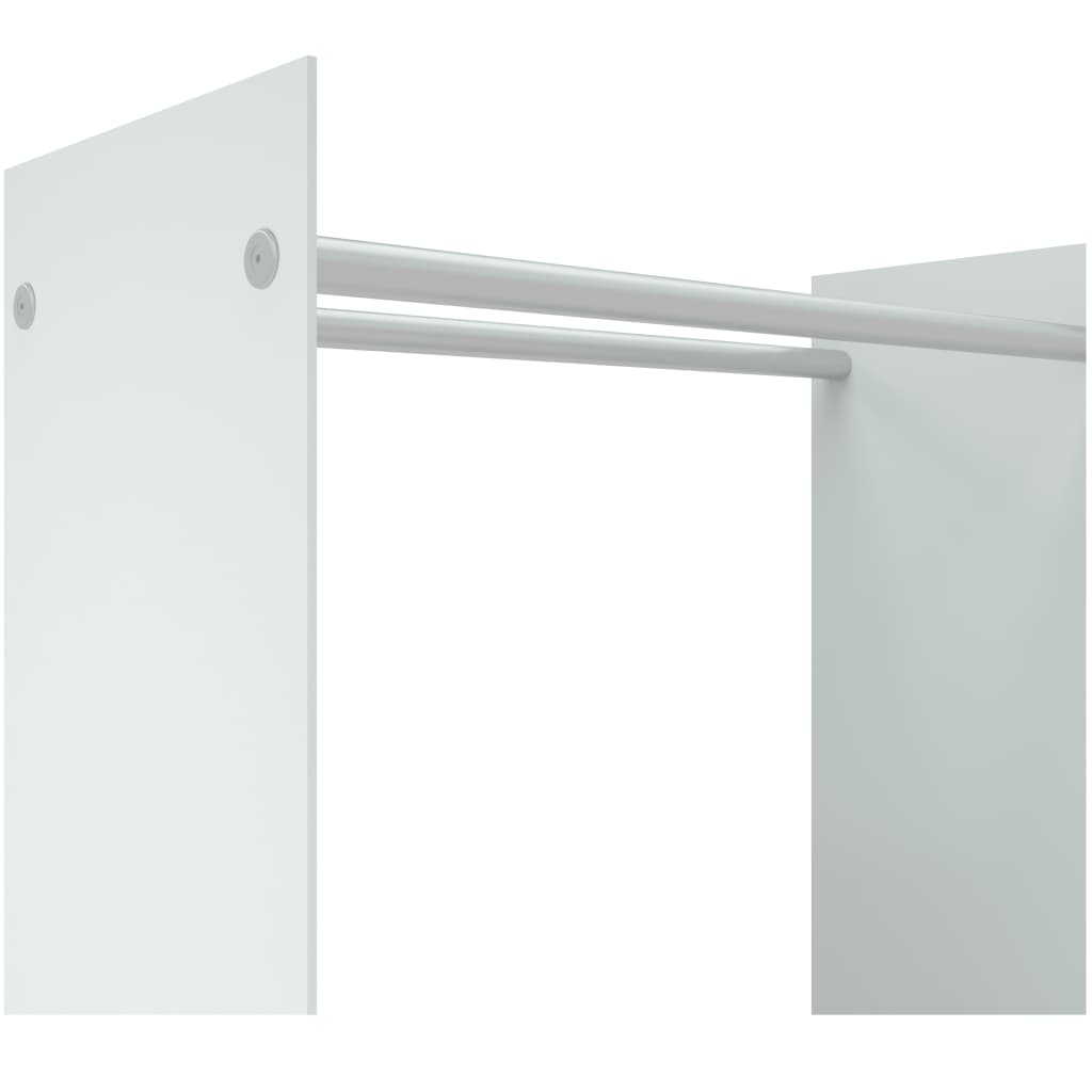 Haardhoutrek 80X35X100 Cm Gehard Glas Wit