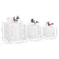 Kerstdecoratie Geschenkdozen 3 St Binnen/Buiten Zilverkleurig
