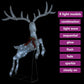 Kerstversiering Vliegend Rendier Koudwit 120 Led's Zilverkleurig