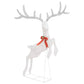 Kerstversiering Vliegend Rendier Koudwit 120 Led's Zilverkleurig