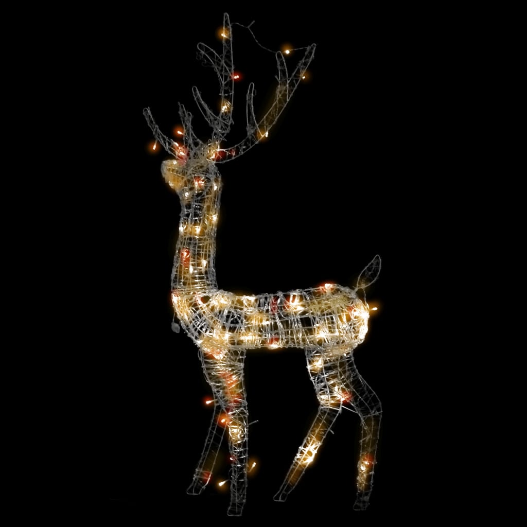 Kerstversiering Rendier 140 Led's Meerkleurig 128 Cm Acryl