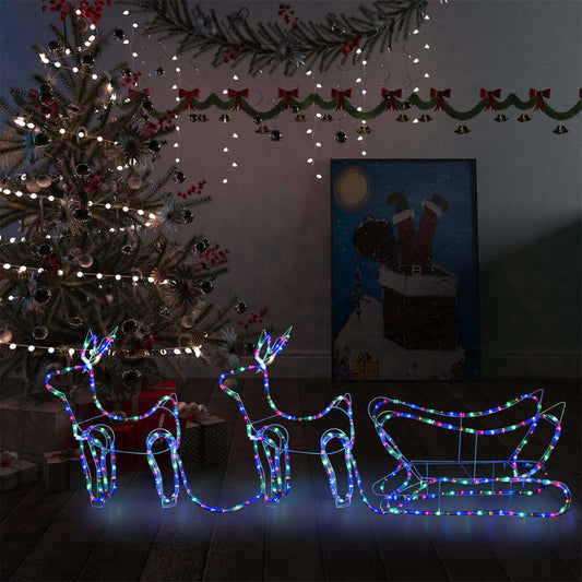 Buitenkerstversiering Rendier En Slee 576 Led's