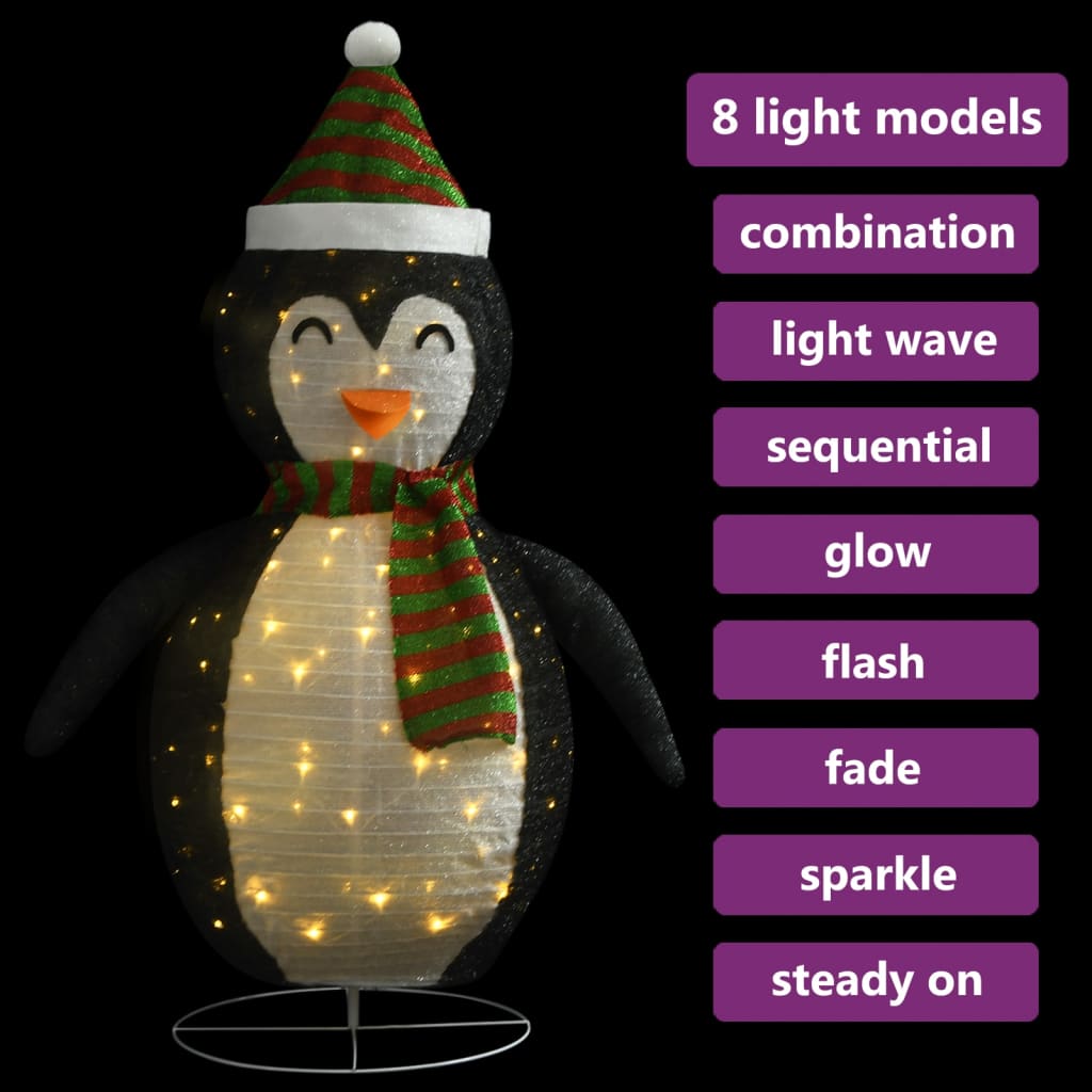 Kerstpinguïn Decoratief Led 60 Cm Luxe Stof