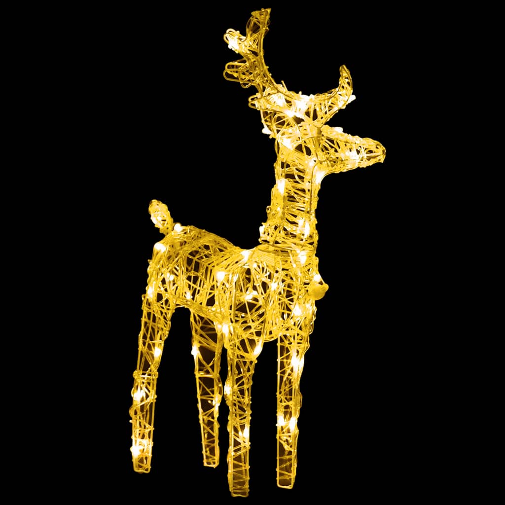 Kerstdecoratie Rendieren En Slee 280X28X55 Cm Acryl