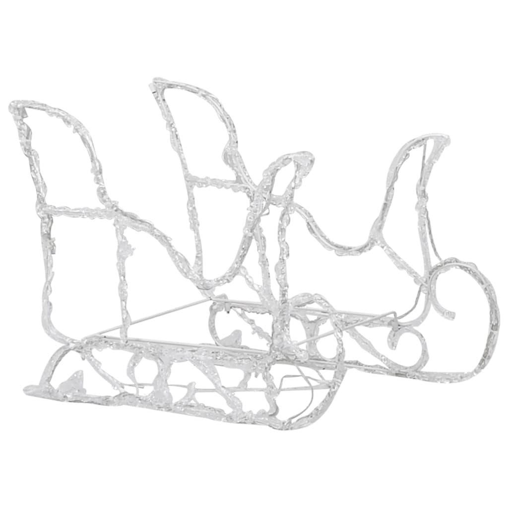 Kerstdecoratie Rendieren En Slee 280X28X55 Cm Acryl