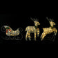 Buitenkerstversiering Rendieren En Slee 100 Led's Goudkleurig