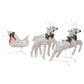 Buitenkerstversiering Rendieren En Slee 100 Led's Goudkleurig
