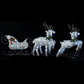 Buitenkerstversiering Rendieren En Slee 100 Led's Zilverkleurig