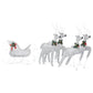 Buitenkerstversiering Rendieren En Slee 100 Led's Zilverkleurig