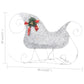 Buitenkerstversiering Rendieren En Slee 100 Led's Zilverkleurig