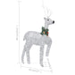 Buitenkerstversiering Rendieren En Slee 100 Led's Zilverkleurig