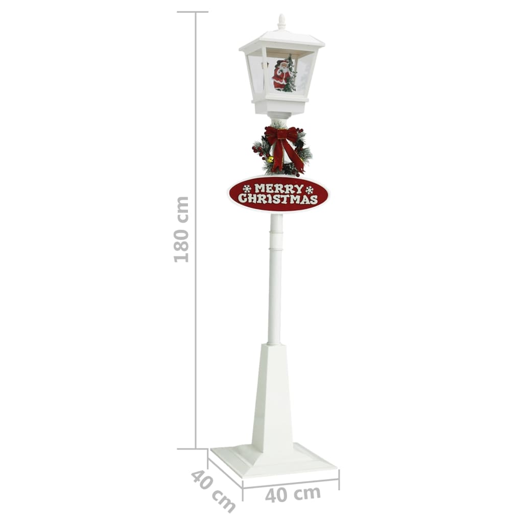 Straatlantaarn Met Kerstman Led 180 Cm