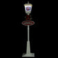 Straatlantaarn Met Kerstman Led 180 Cm
