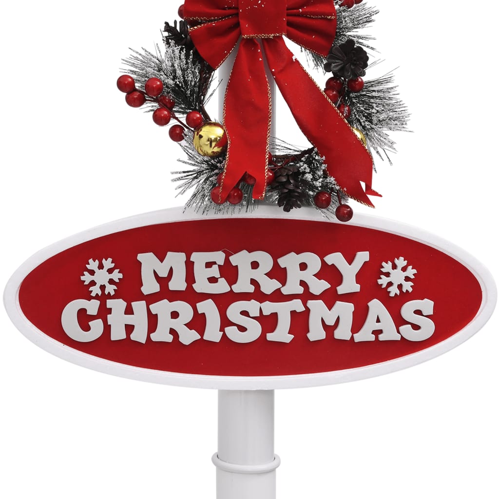 Straatlantaarn Met Kerstman Led 180 Cm