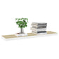 Wandschap Zwevend 90X23,5X3,8 Cm Mdf Eikenkleurig En Wit