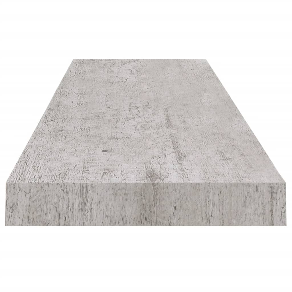 Wandschappen Zwevend 2 St 90X23,5X3,8 Cm Mdf Betongrijs