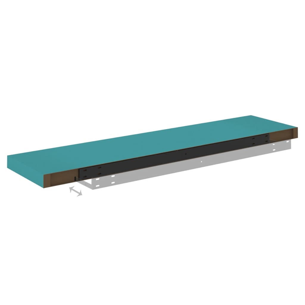 Wandschap Zwevend 90X23,5X3,8 Cm Mdf Blauw