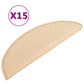 Trapmatten 15 St 65X21X4 Cm Crèmekleurig
