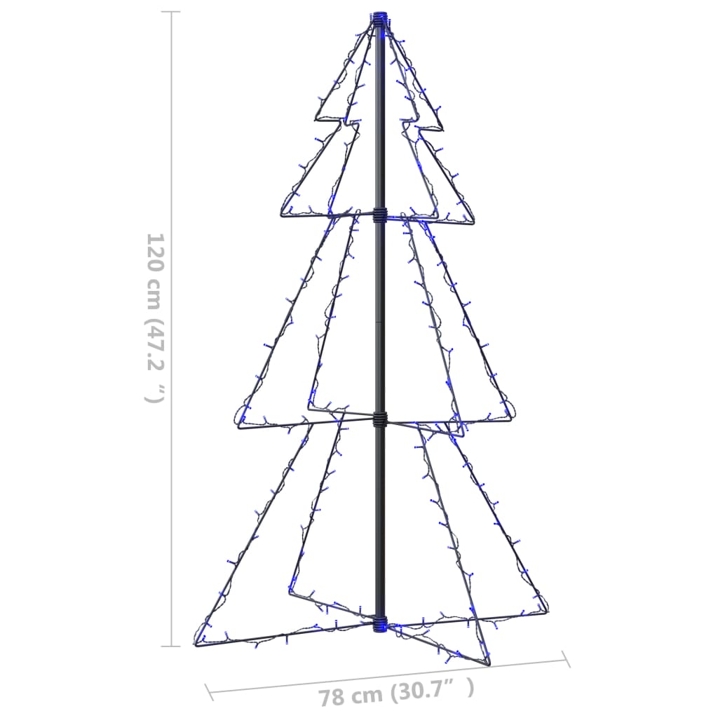 Kegelkerstboom 160 Led's Binnen En Buiten 78X120 Cm