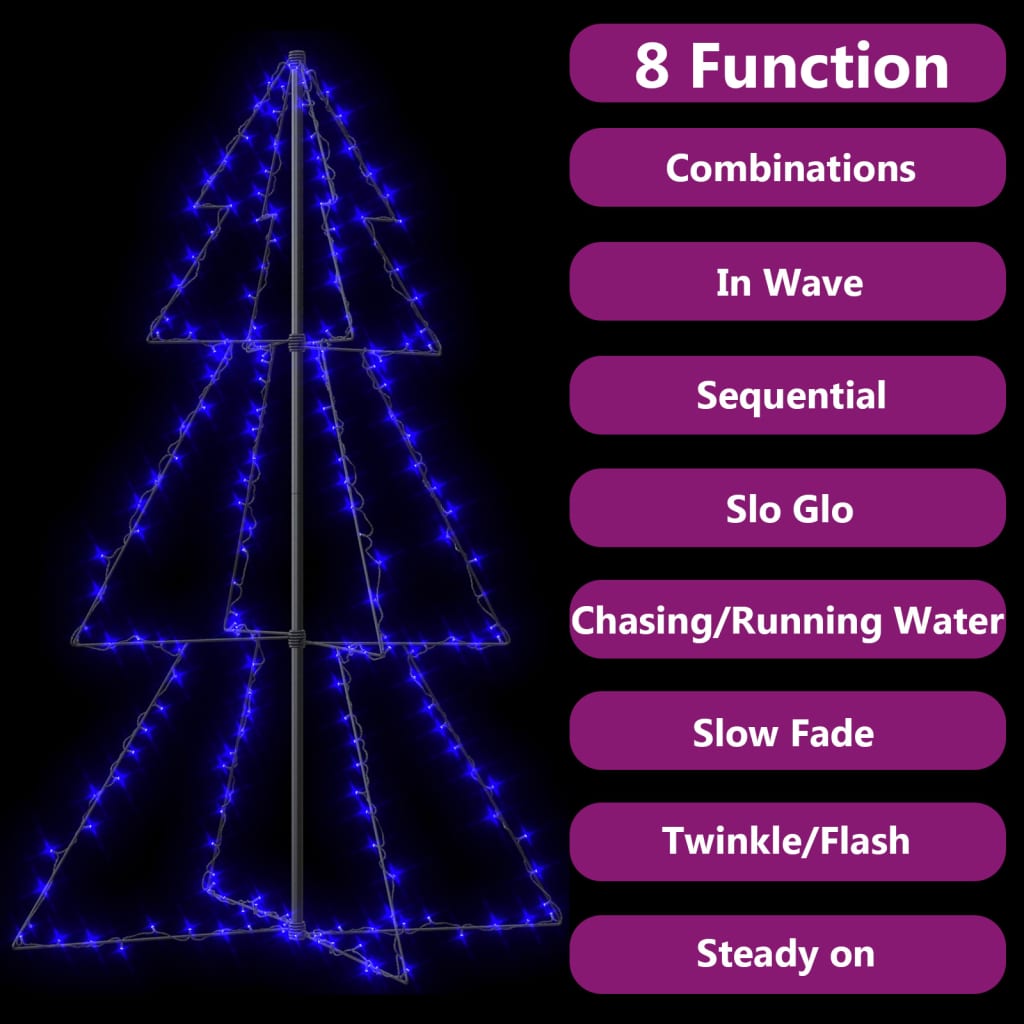 Kegelkerstboom 200 Led's Binnen En Buiten 98X150 Cm