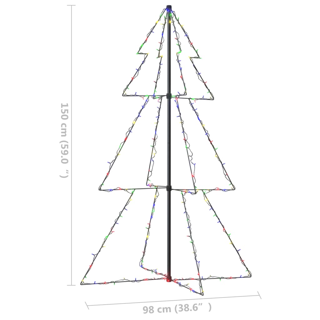 Kegelkerstboom 200 Led's Binnen En Buiten 98X150 Cm