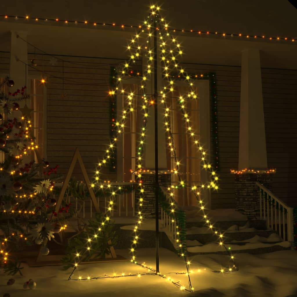 Kegelkerstboom 240 Led's Binnen En Buiten 118X180 Cm