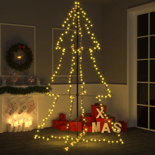 Kegelkerstboom 240 Led's Binnen En Buiten 118X180 Cm