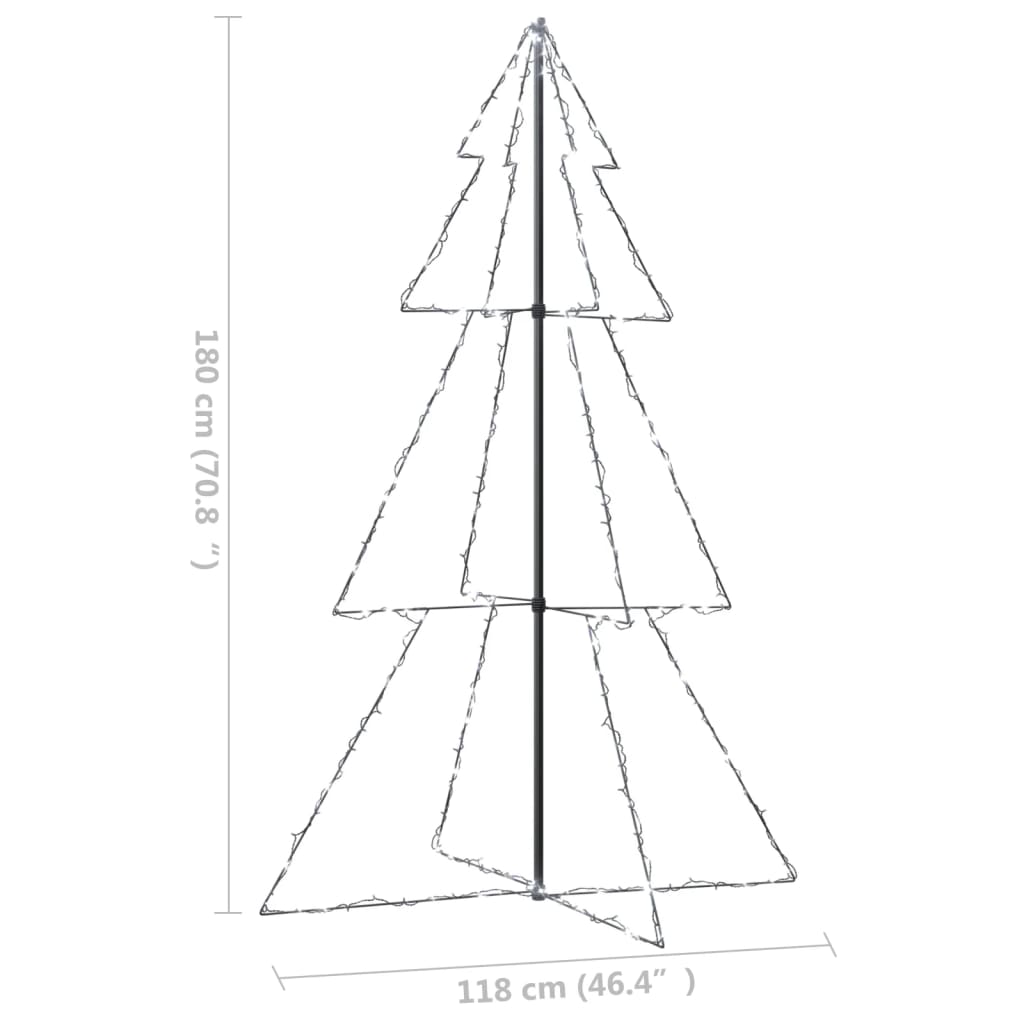 Kegelkerstboom 240 Led's Binnen En Buiten 118X180 Cm
