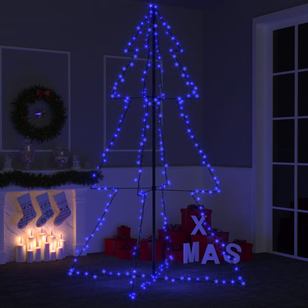 Kegelkerstboom 240 Led's Binnen En Buiten 118X180 Cm