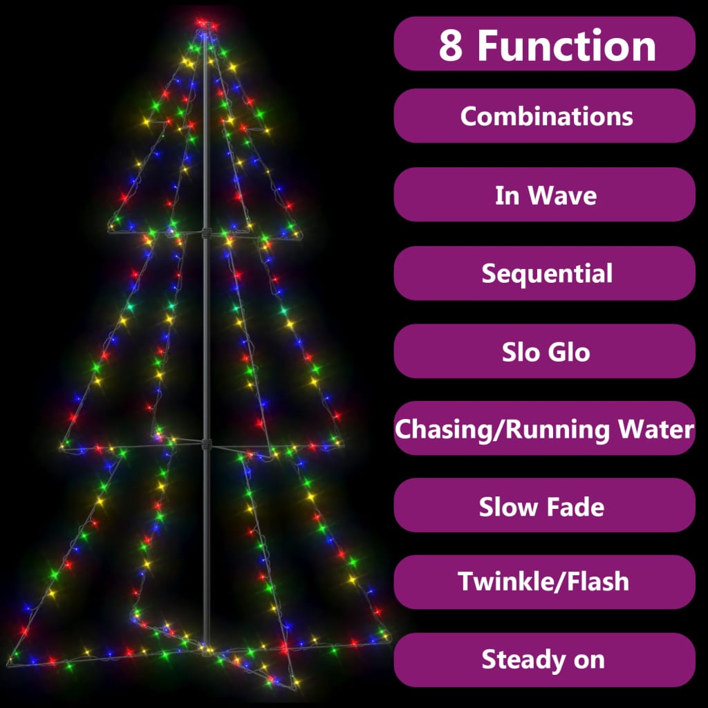Kegelkerstboom 240 Led's Binnen En Buiten 118X180 Cm