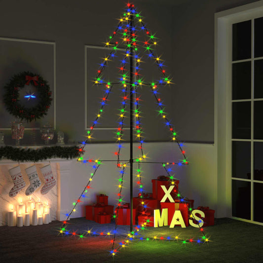 Kegelkerstboom 240 Led's Binnen En Buiten 118X180 Cm