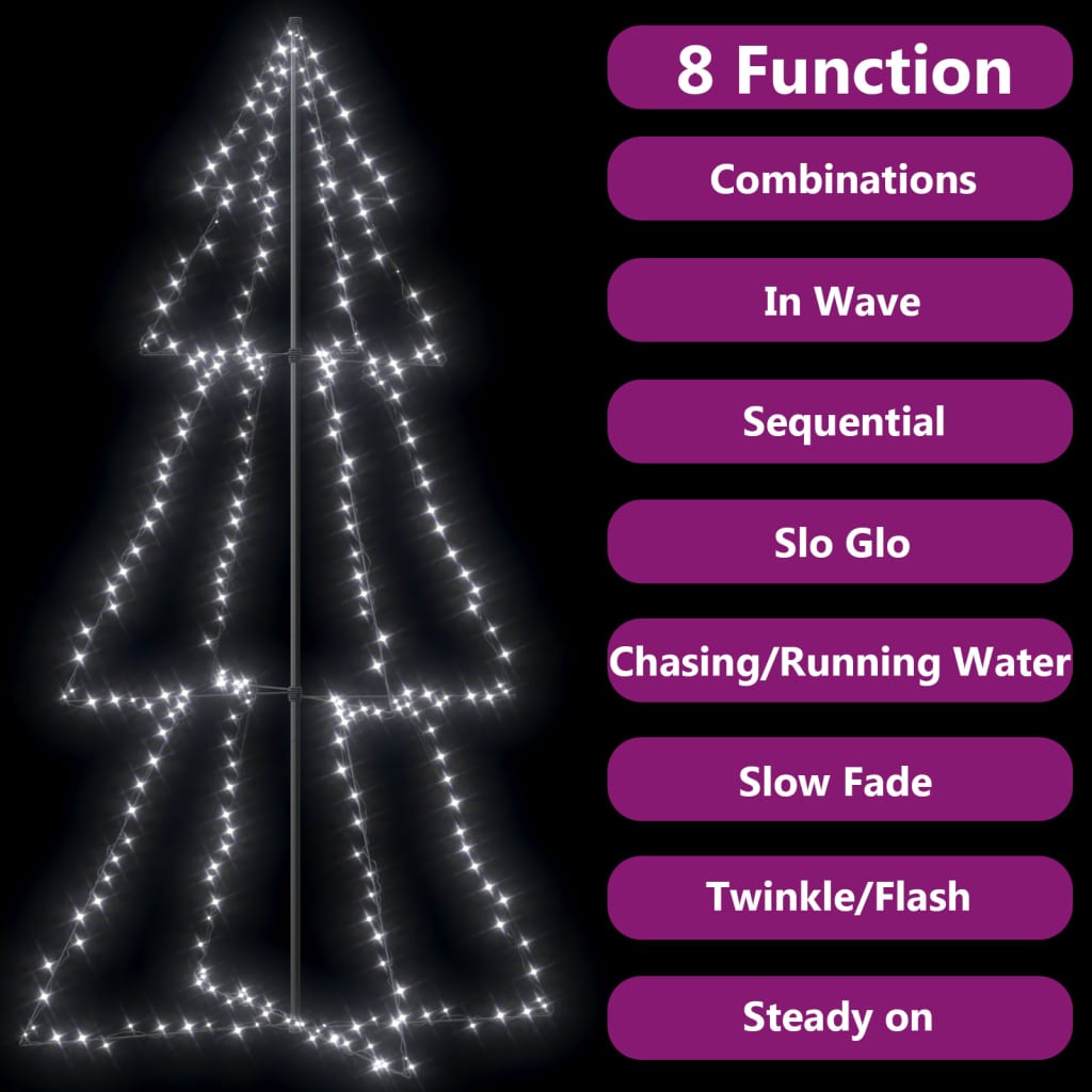 Kegelkerstboom 300 Led's Binnen En Buiten 120X220 Cm