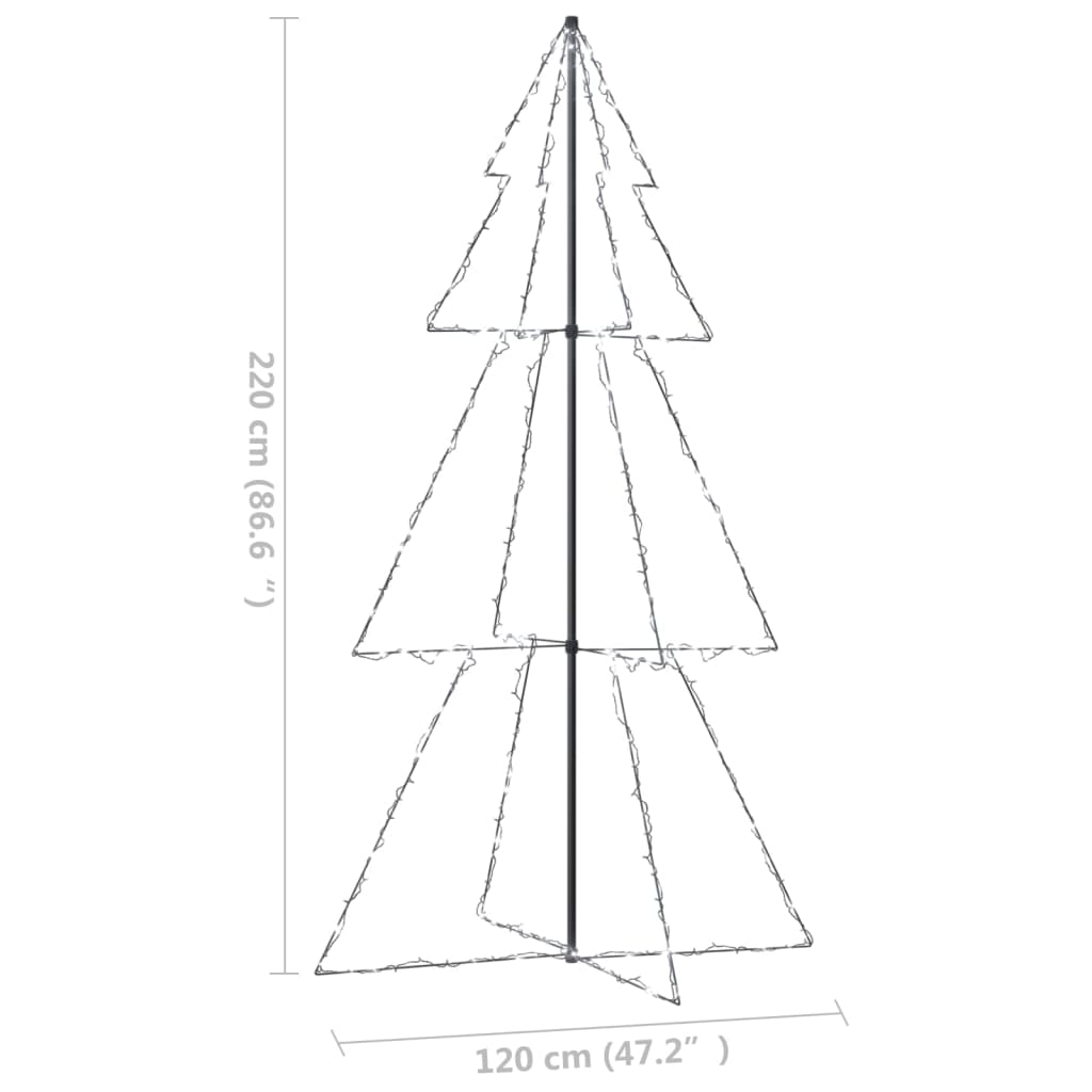 Kegelkerstboom 300 Led's Binnen En Buiten 120X220 Cm