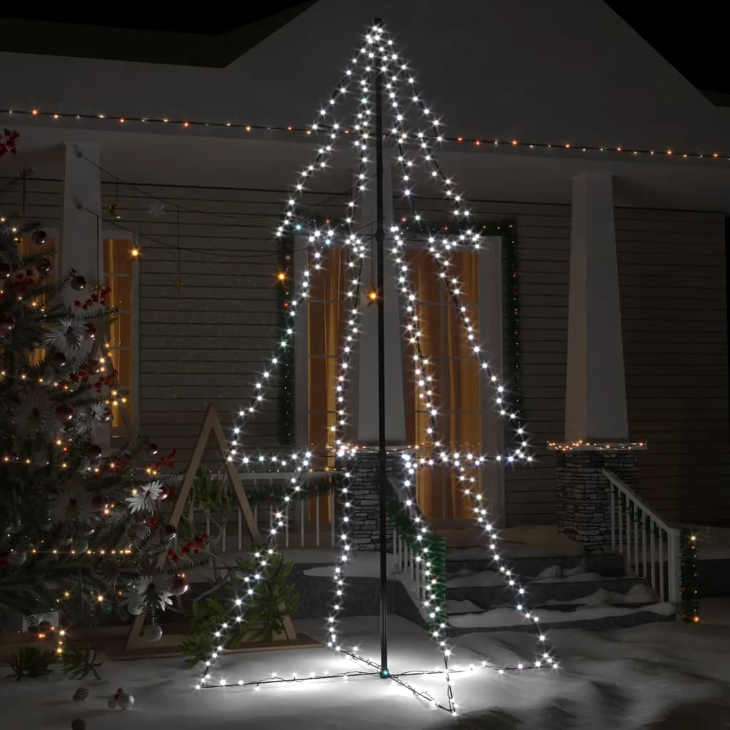 Kegelkerstboom 300 Led's Binnen En Buiten 120X220 Cm