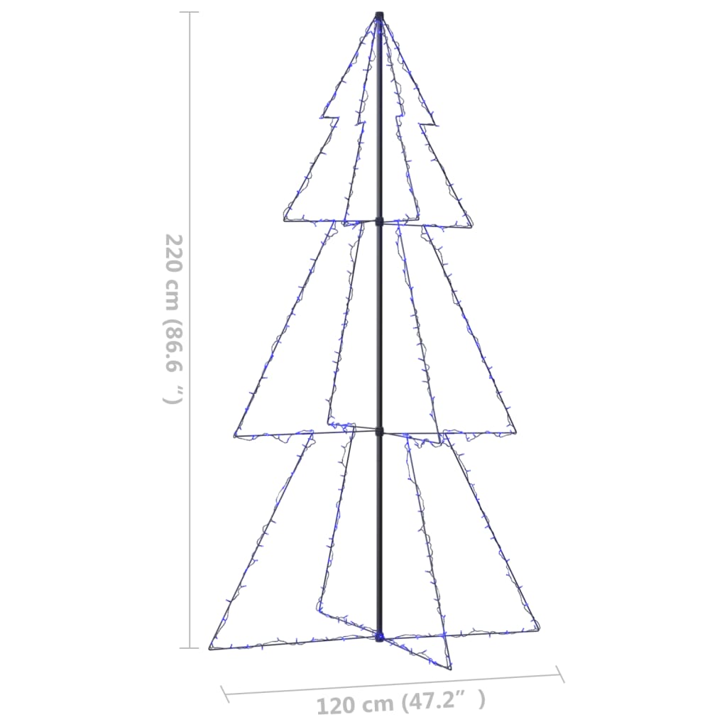 Kegelkerstboom 300 Led's Binnen En Buiten 120X220 Cm