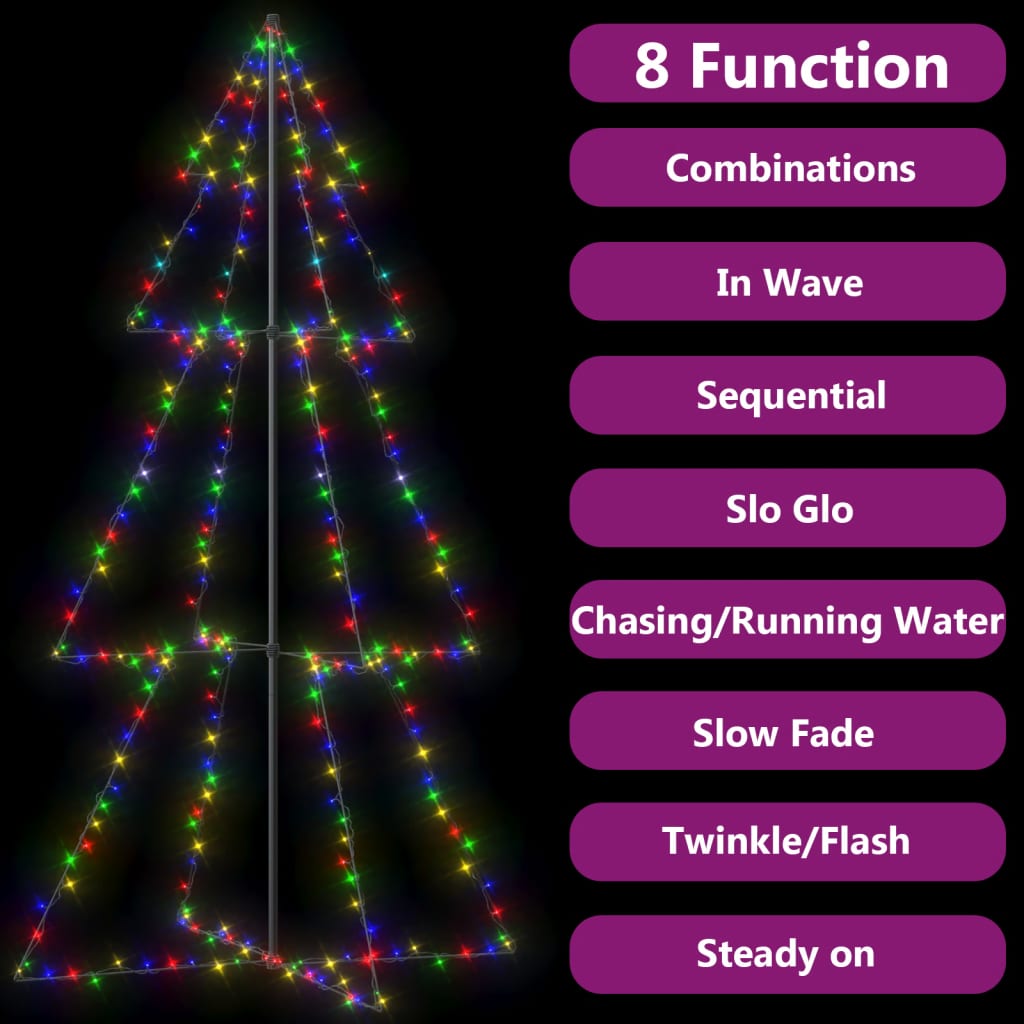 Kegelkerstboom 300 Led's Binnen En Buiten 120X220 Cm