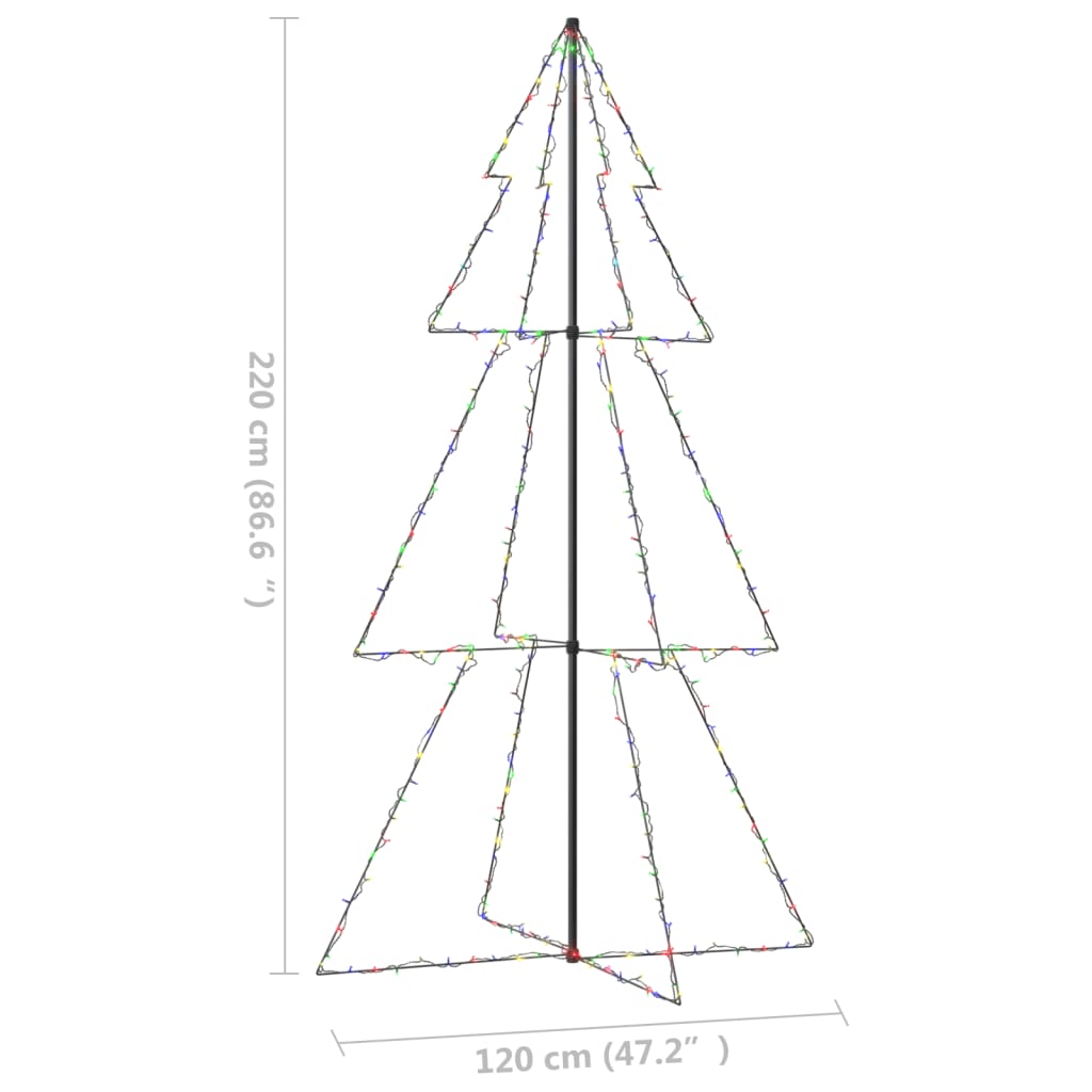Kegelkerstboom 300 Led's Binnen En Buiten 120X220 Cm