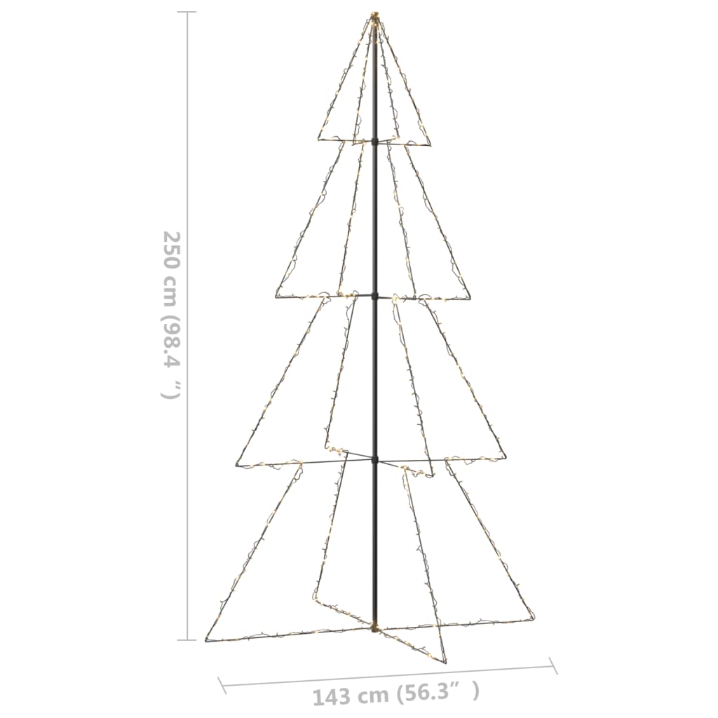 Kegelkerstboom 360 Led's Binnen En Buiten 143X250 Cm