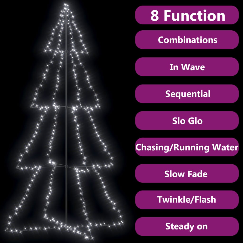Kegelkerstboom 360 Led's Binnen En Buiten 143X250 Cm